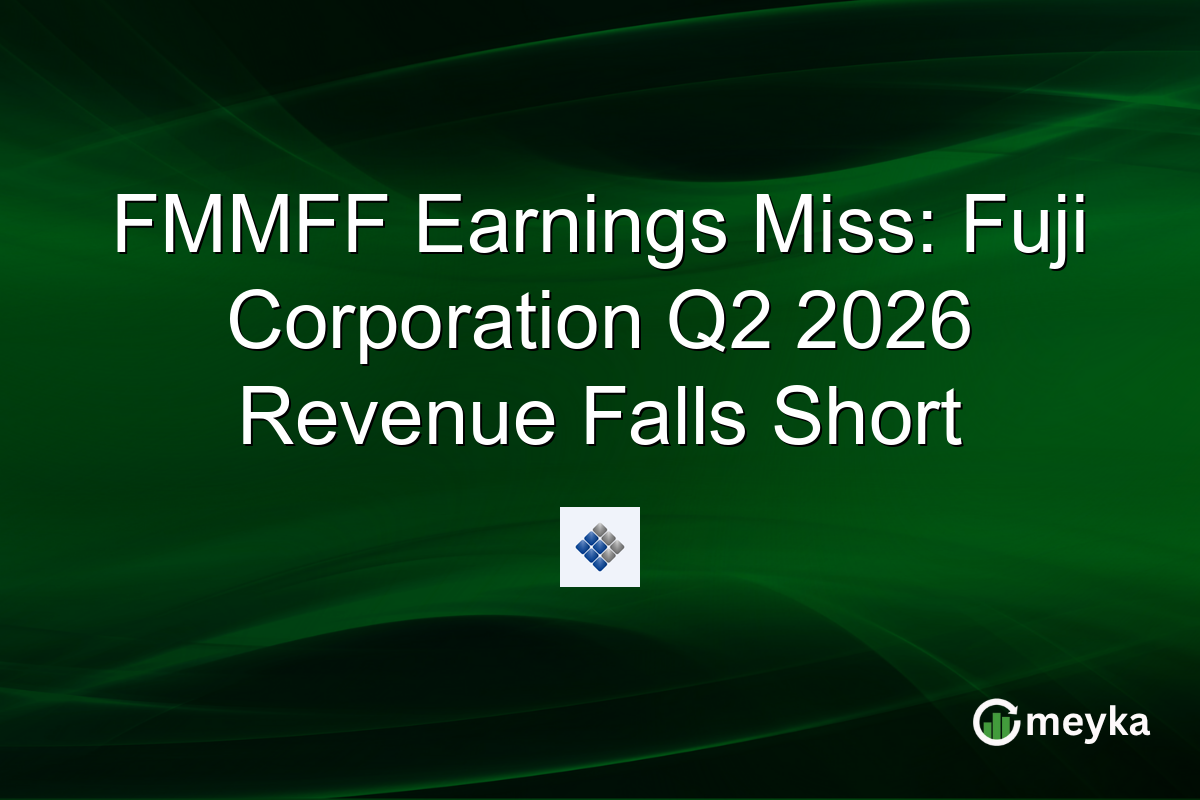 FMMFF Earnings Miss: Fuji Corporation Q2 2026 Revenue Falls Short
