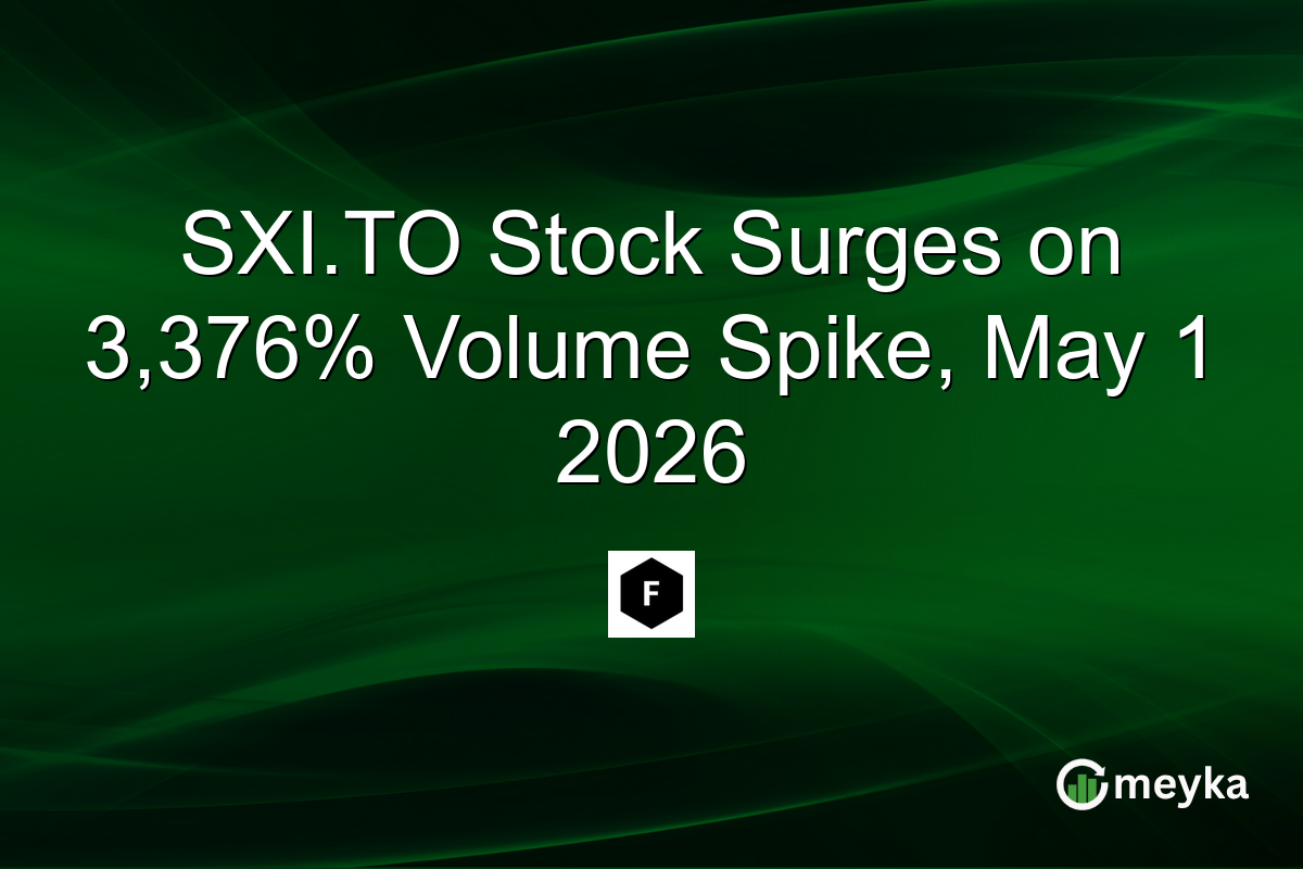 SXI.TO Stock Surges on 3,376% Volume Spike, May 1 2026