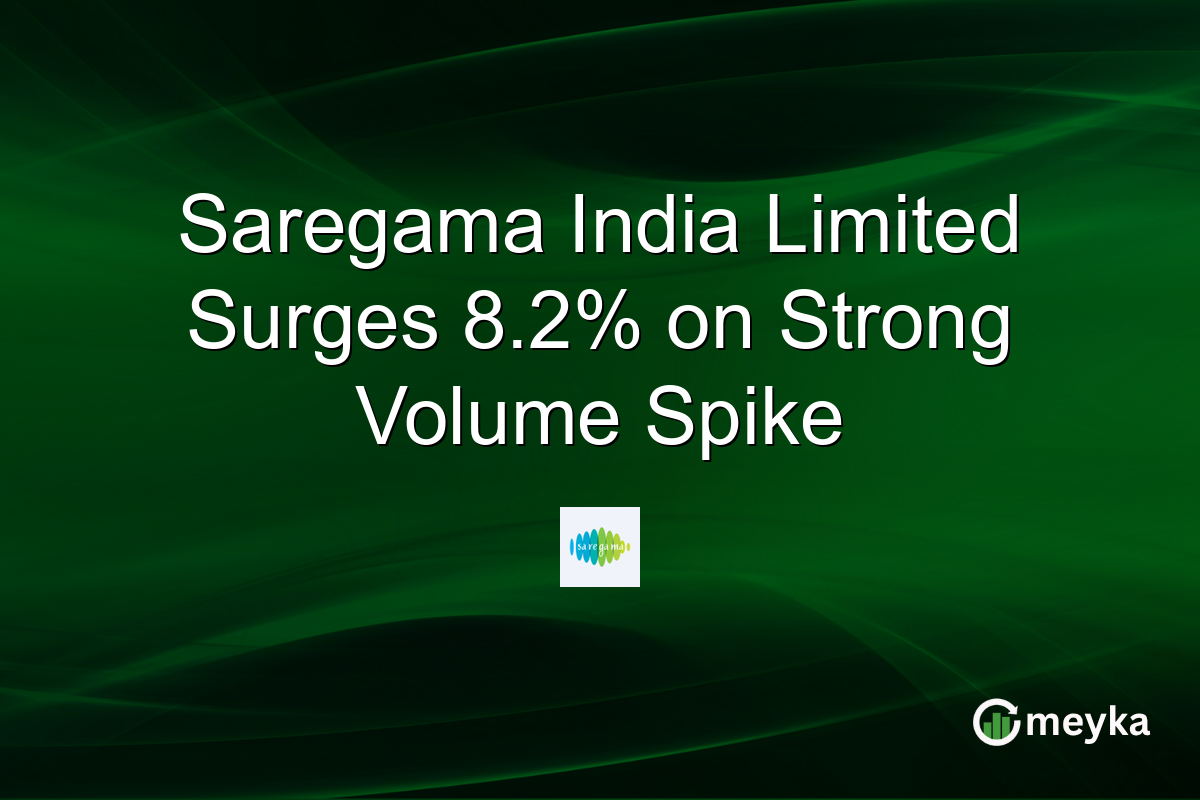 Saregama India Limited Surges 8.2% on Strong Volume Spike