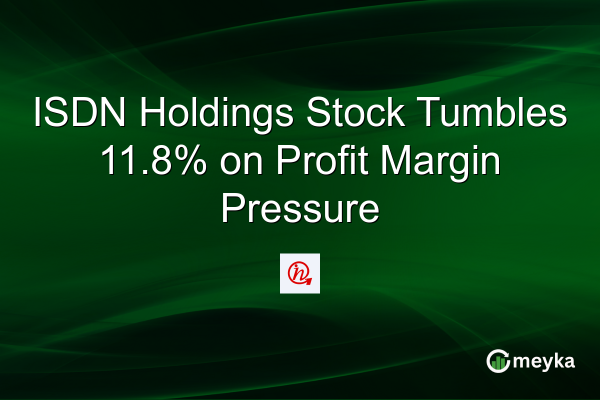 ISDN Holdings Stock Tumbles 11.8% on Profit Margin Pressure