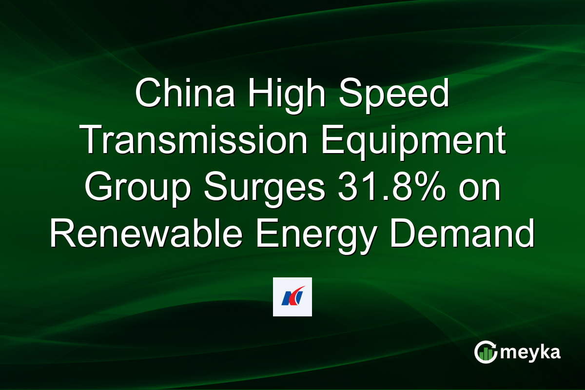 China High Speed Transmission Equipment Group Surges 31.8% on Renewable Energy Demand