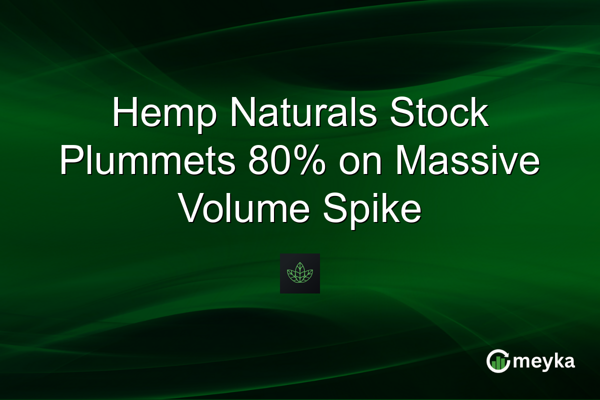 Hemp Naturals Stock Plummets 80% on Massive Volume Spike