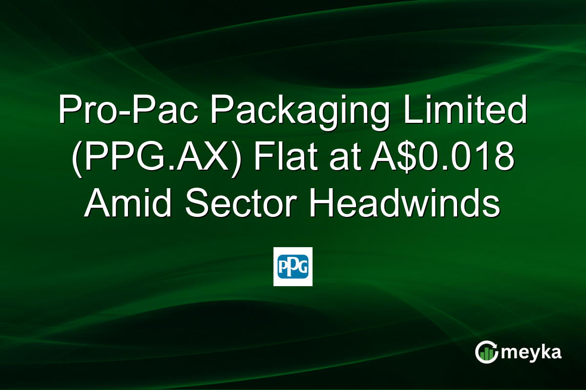 Pro-Pac Packaging Limited (PPG.AX) Flat at A$0.018 Amid Sector Headwinds