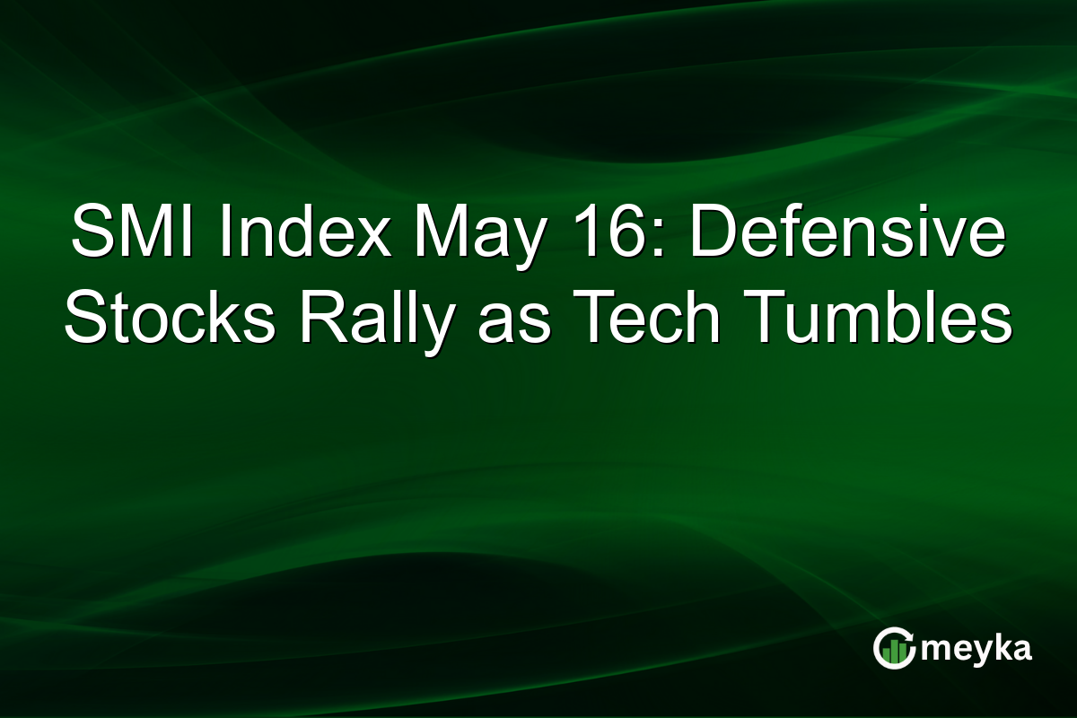 SMI Index May 16: Defensive Stocks Rally as Tech Tumbles