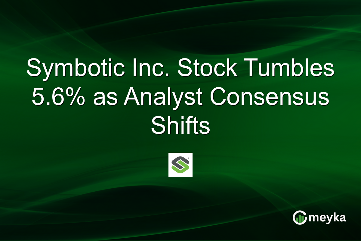 Symbotic Inc. Stock Tumbles 5.6% as Analyst Consensus Shifts