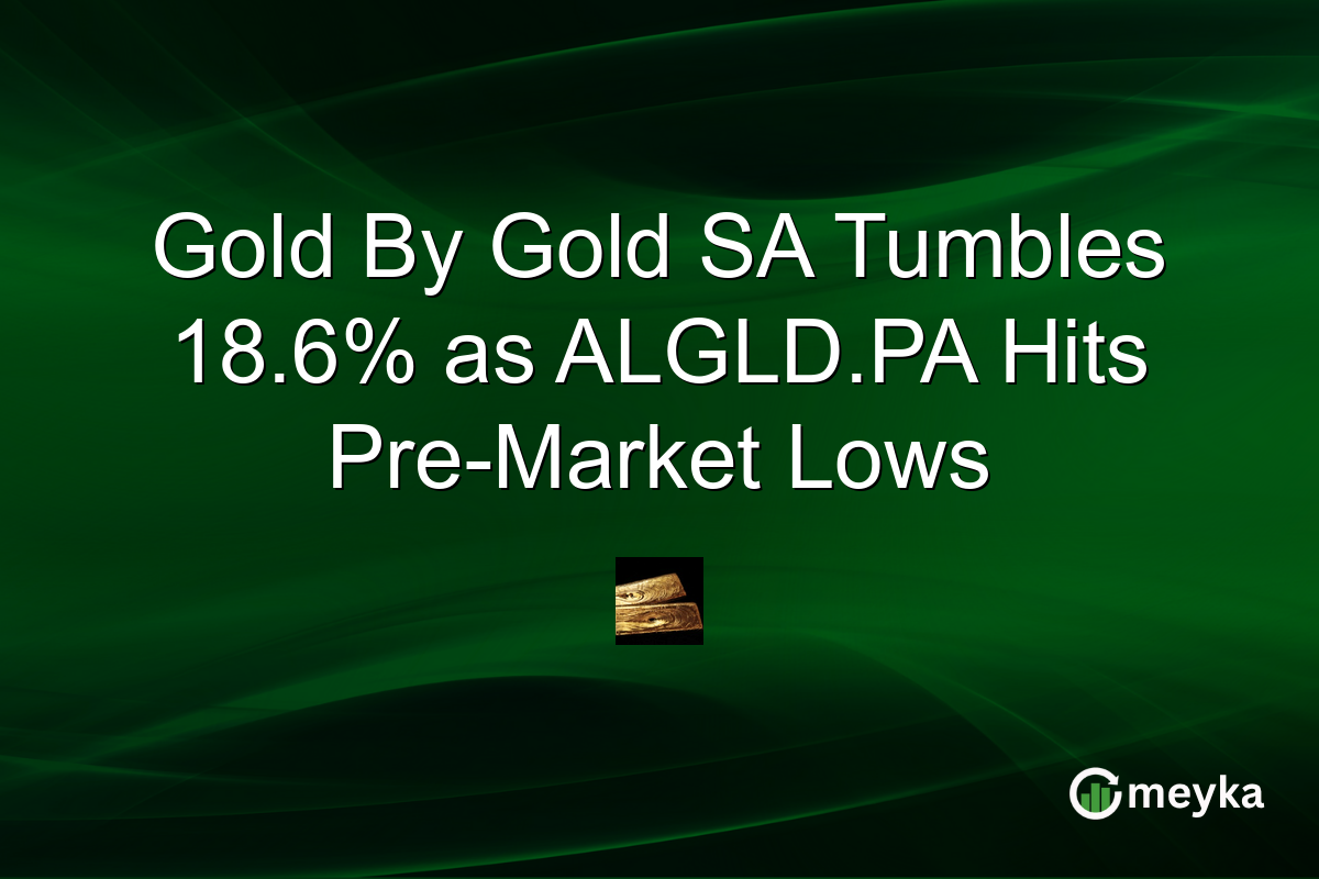 Gold By Gold SA Tumbles 18.6% as ALGLD.PA Hits Pre-Market Lows