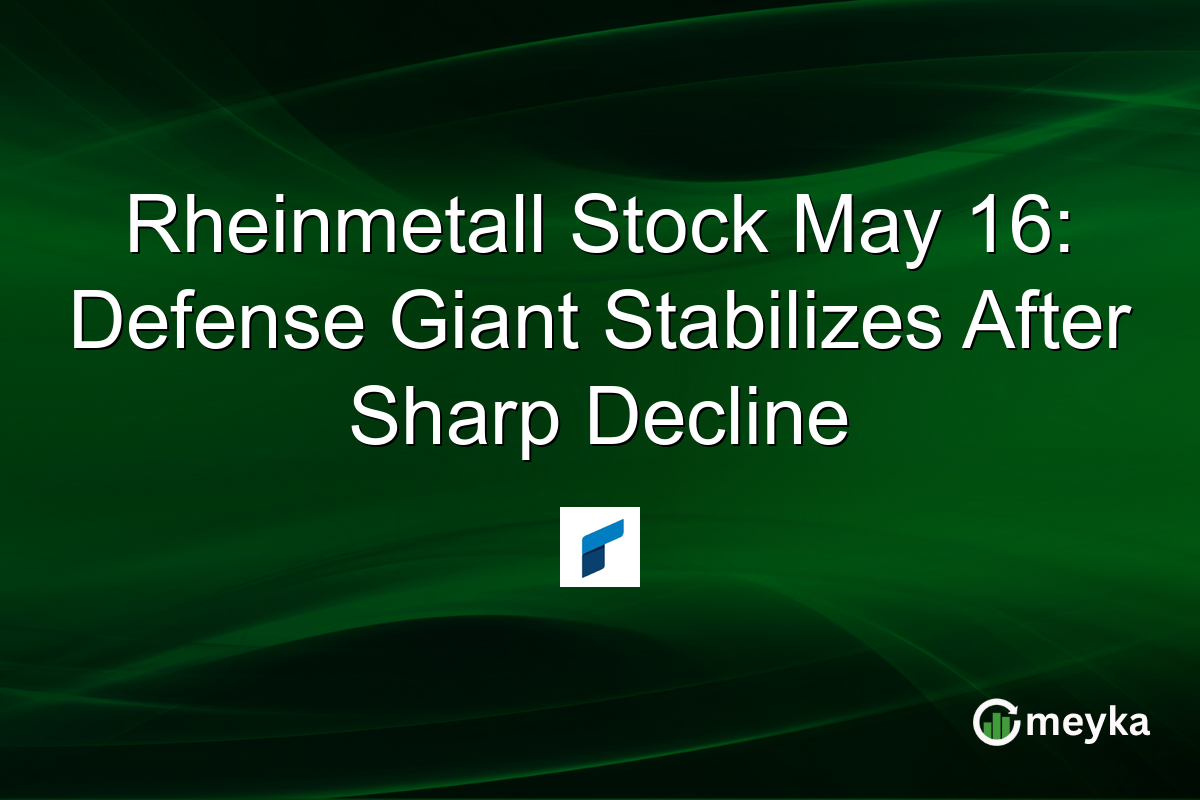 Rheinmetall Stock May 16: Defense Giant Stabilizes After Sharp Decline