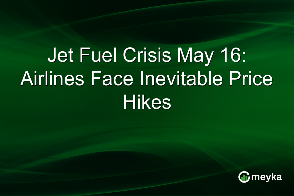Jet Fuel Crisis May 16: Airlines Face Inevitable Price Hikes