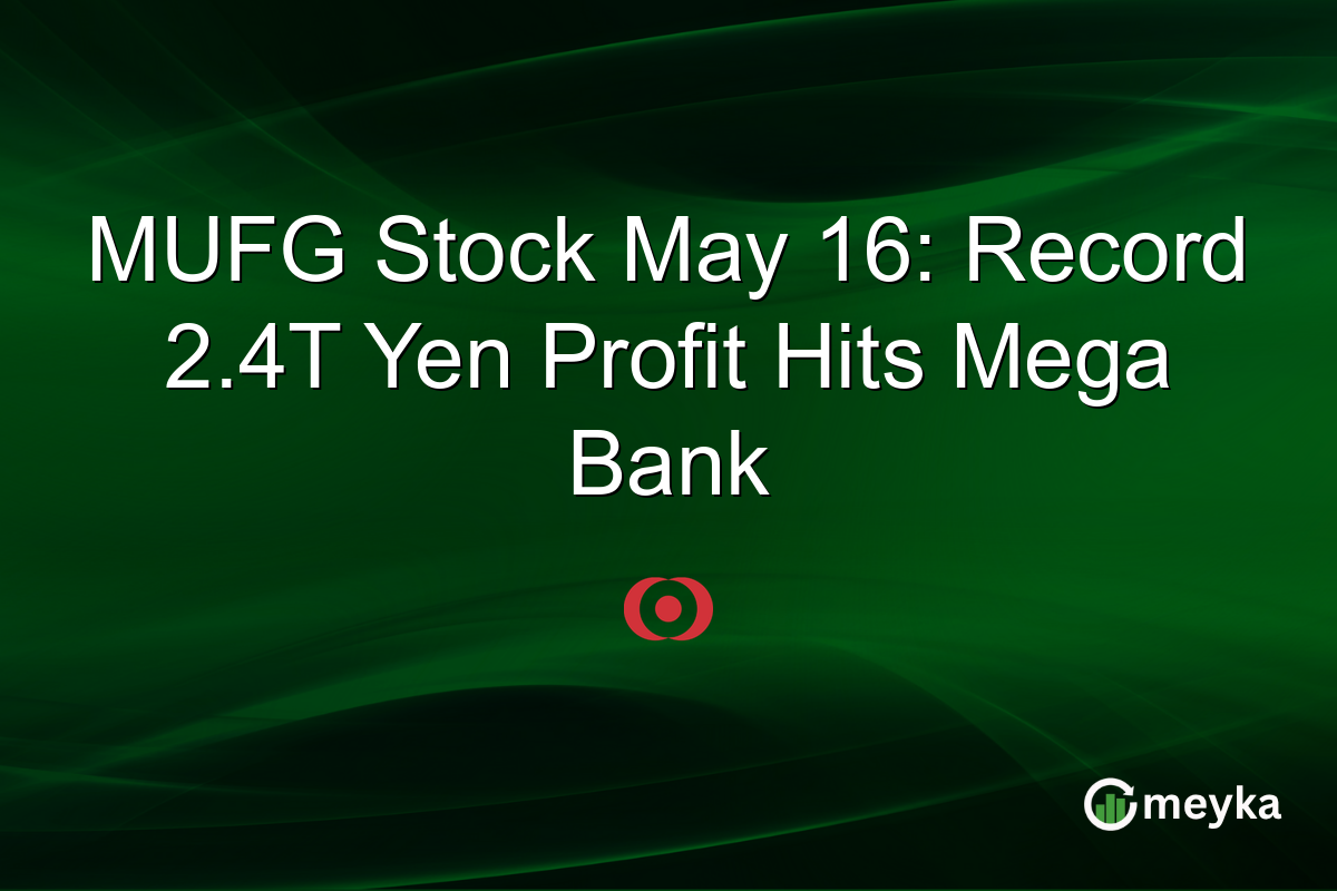 MUFG Stock May 16: Record 2.4T Yen Profit Hits Mega Bank