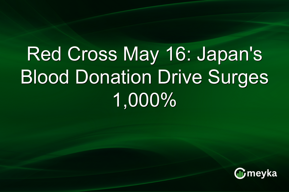 Red Cross May 16: Japan’s Blood Donation Drive Surges 1,000%