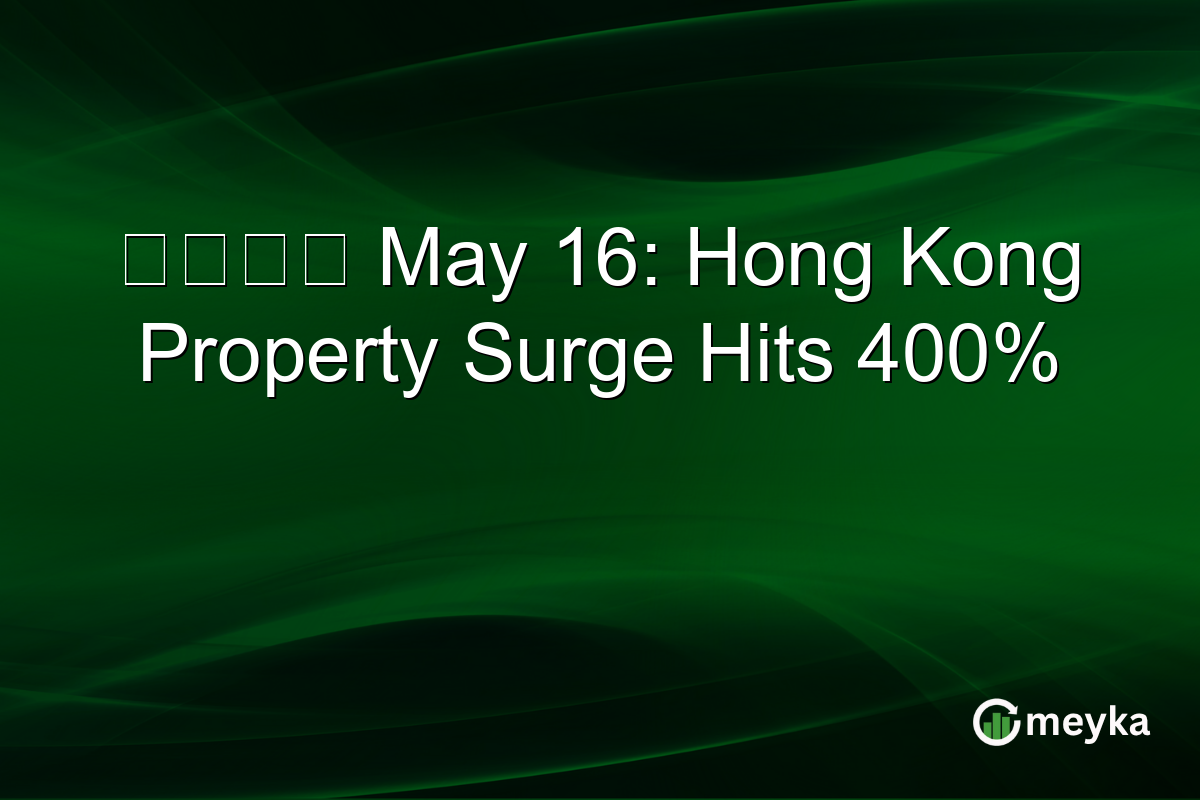 佳景大廈 May 16: Hong Kong Property Surge Hits 400%