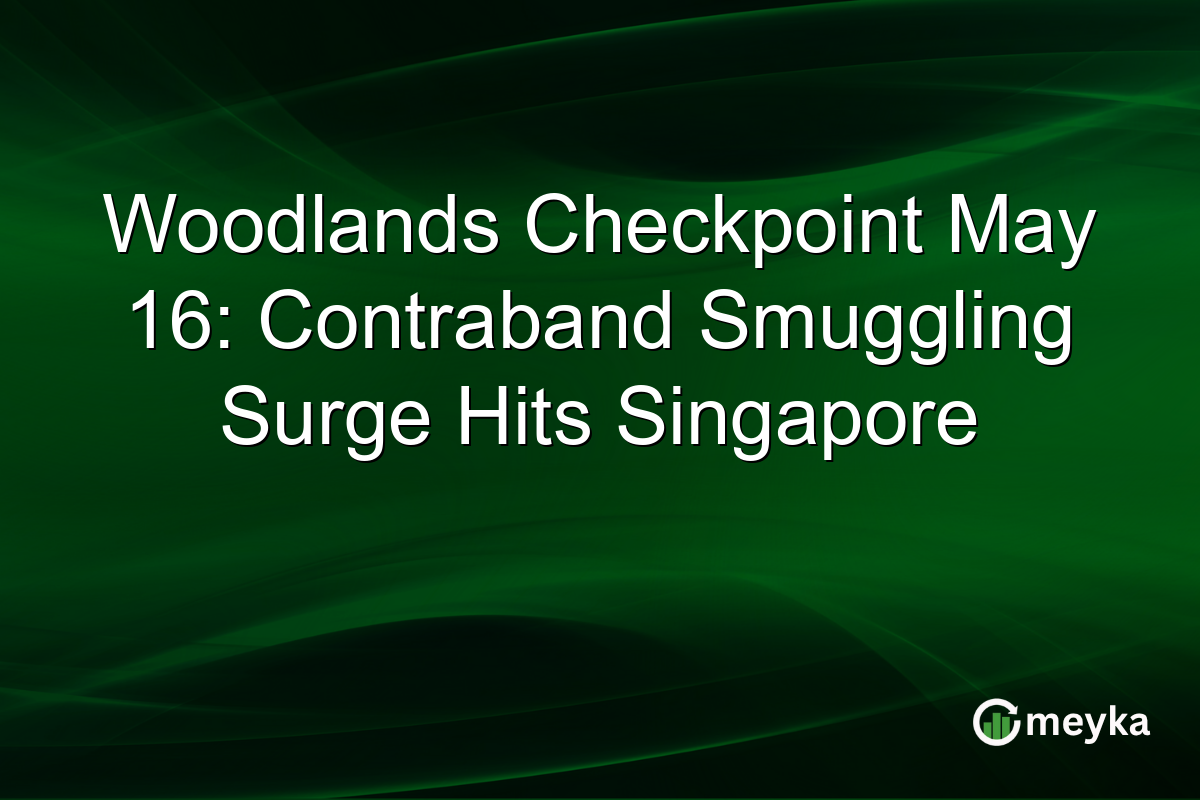 Woodlands Checkpoint May 16: Contraband Smuggling Surge Hits Singapore