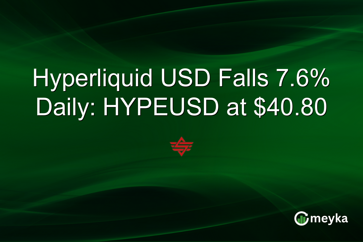 Hyperliquid USD Falls 7.6% Daily: HYPEUSD at $40.80