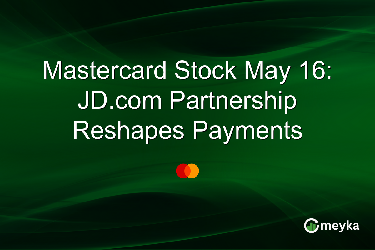 Mastercard Stock May 16: JD.com Partnership Reshapes Payments