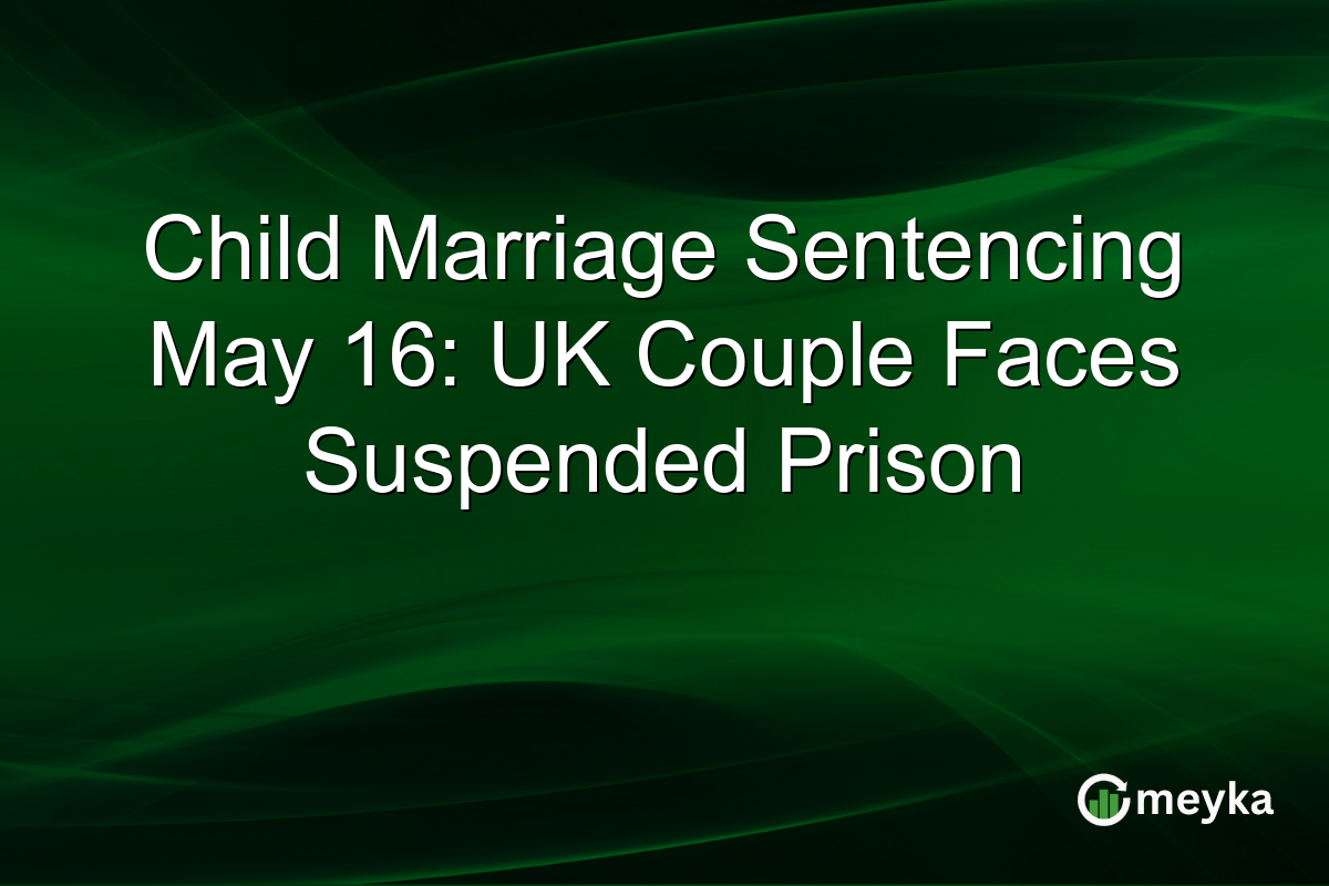 Child Marriage Sentencing May 16: UK Couple Faces Suspended Prison