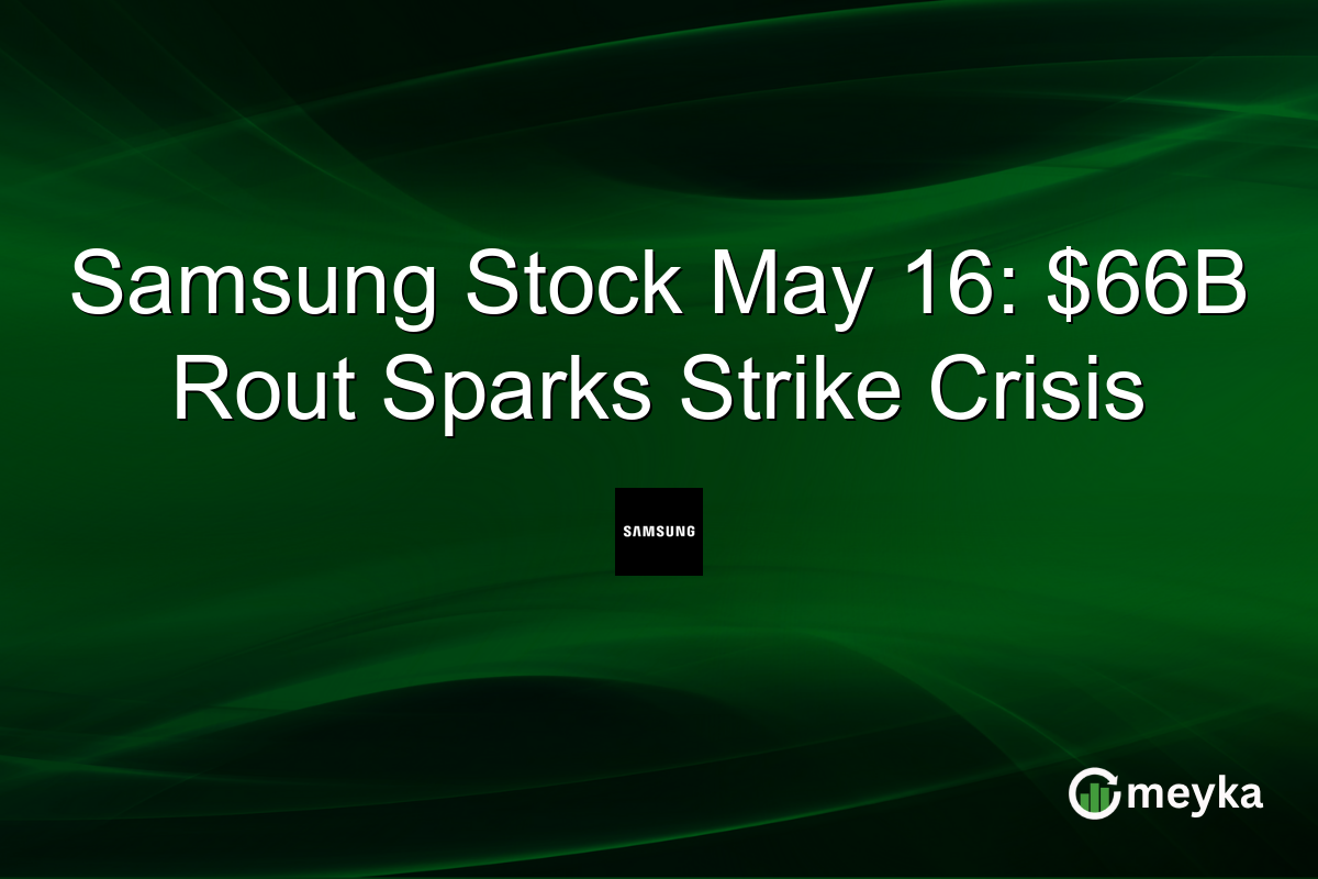 Samsung Stock May 16: $66B Rout Sparks Strike Crisis