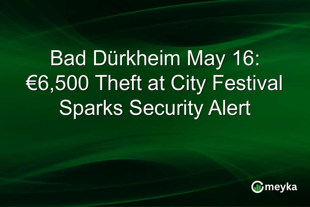 Bad Dürkheim May 16: €6,500 Theft at City Festival Sparks Security Alert