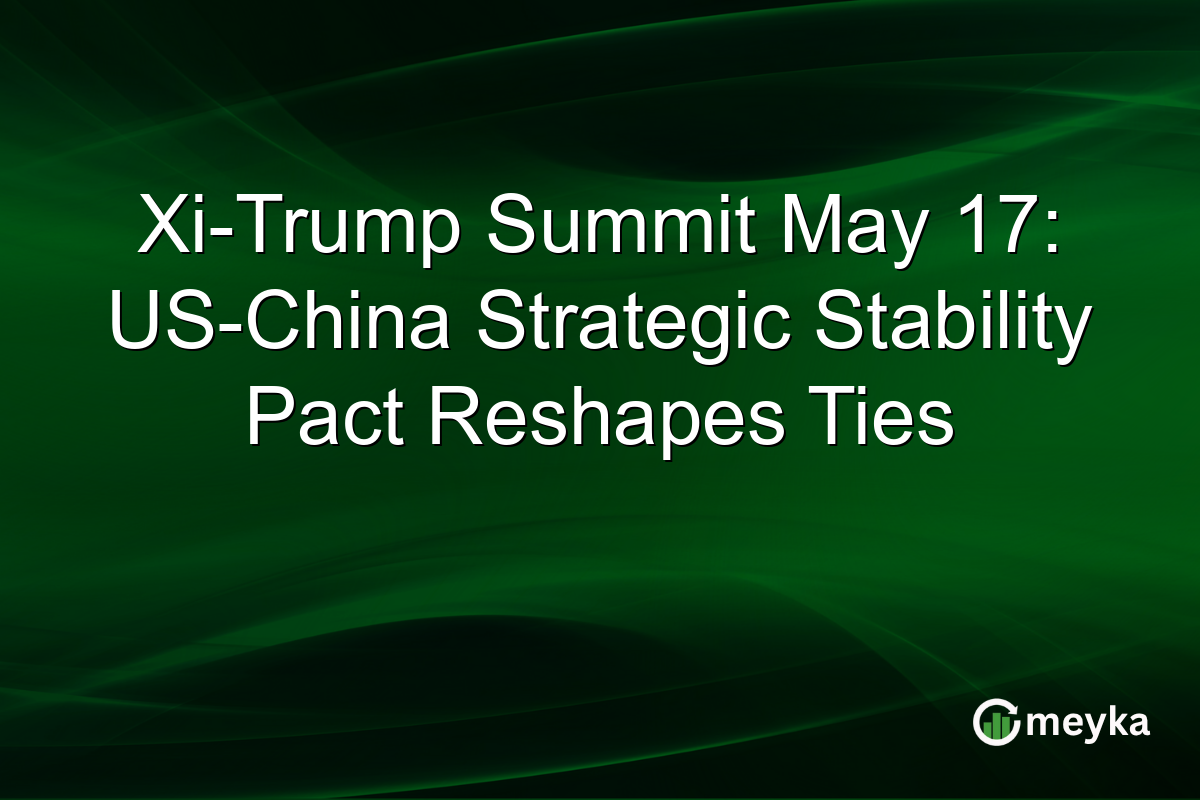Xi-Trump Summit May 17: US-China Strategic Stability Pact Reshapes Ties
