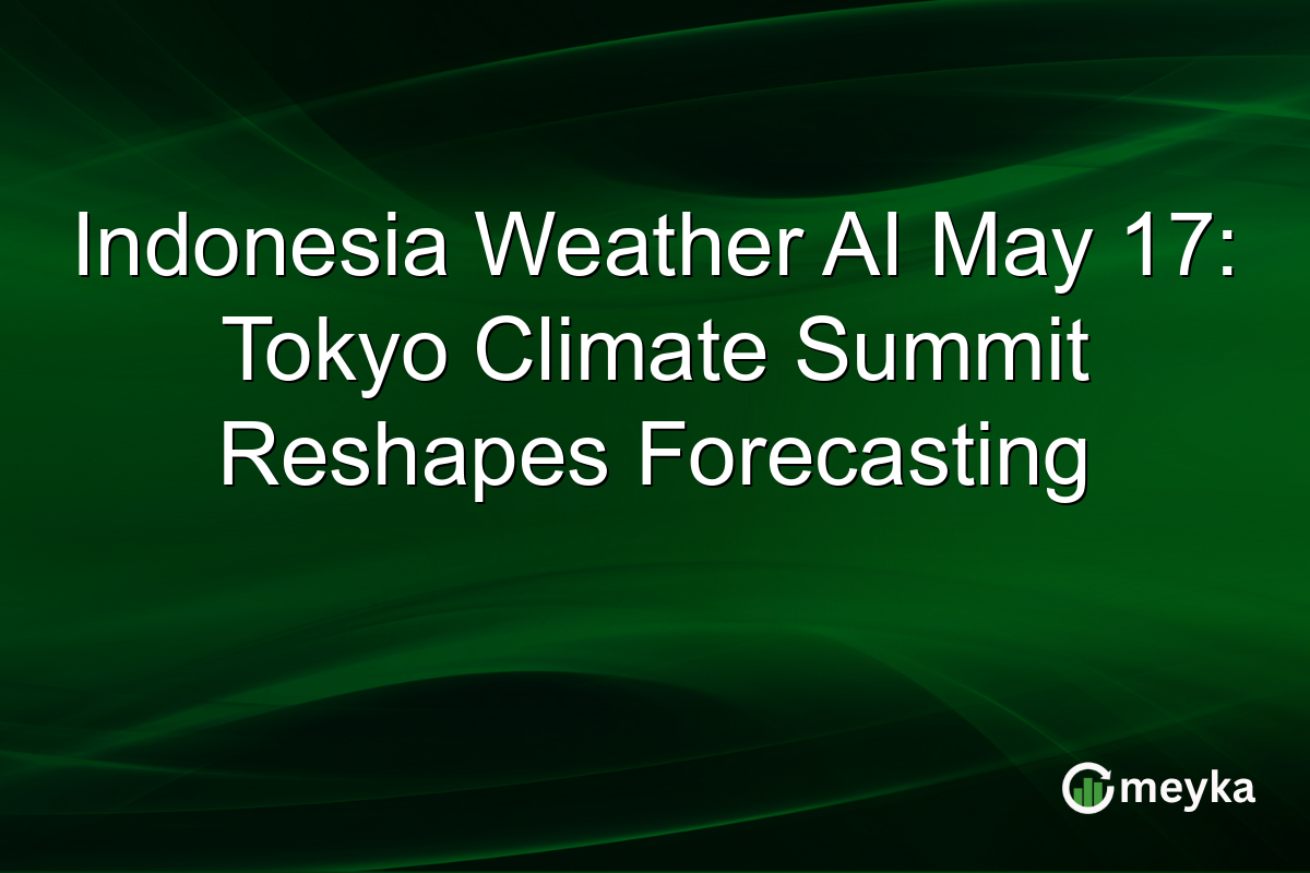 Indonesia Weather AI May 17: Tokyo Climate Summit Reshapes Forecasting
