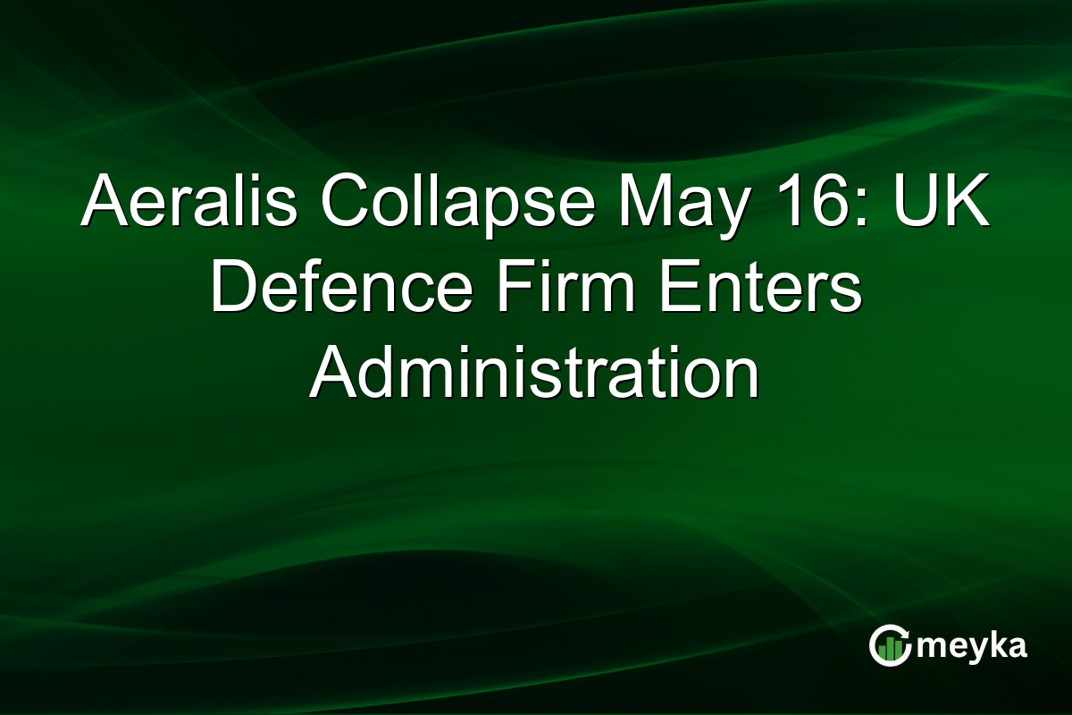 Aeralis Collapse May 16: UK Defence Firm Enters Administration