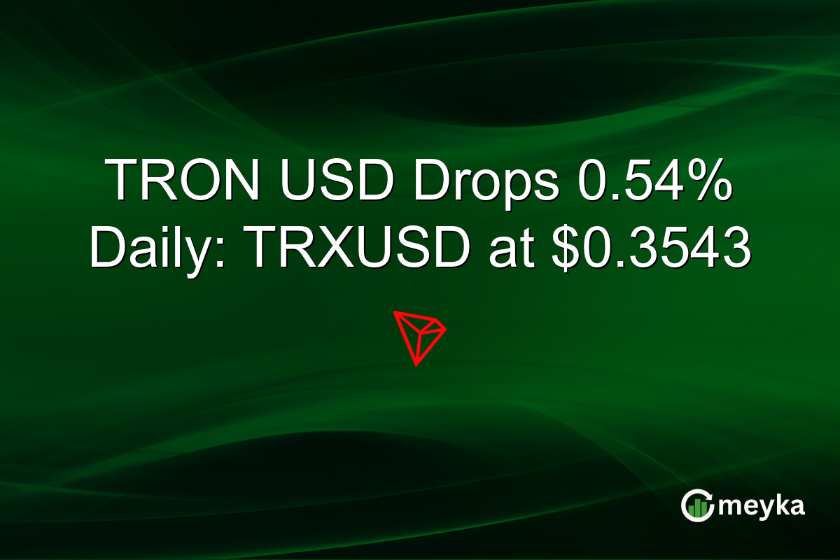 TRON USD Drops 0.54% Daily: TRXUSD at $0.3543