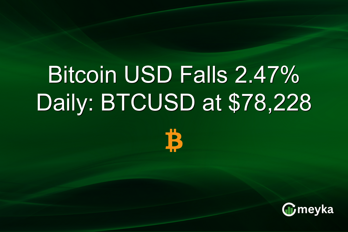 Bitcoin USD Falls 2.47% Daily: BTCUSD at $78,228