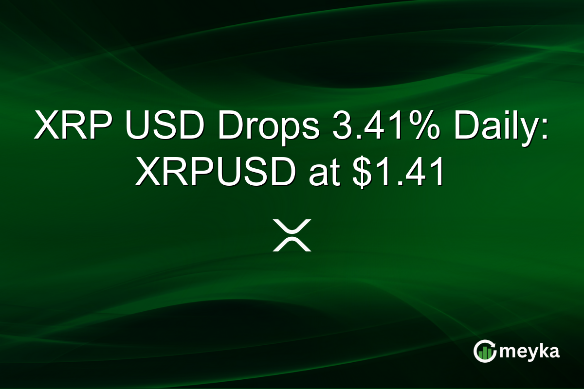 XRP USD Drops 3.41% Daily: XRPUSD at $1.41