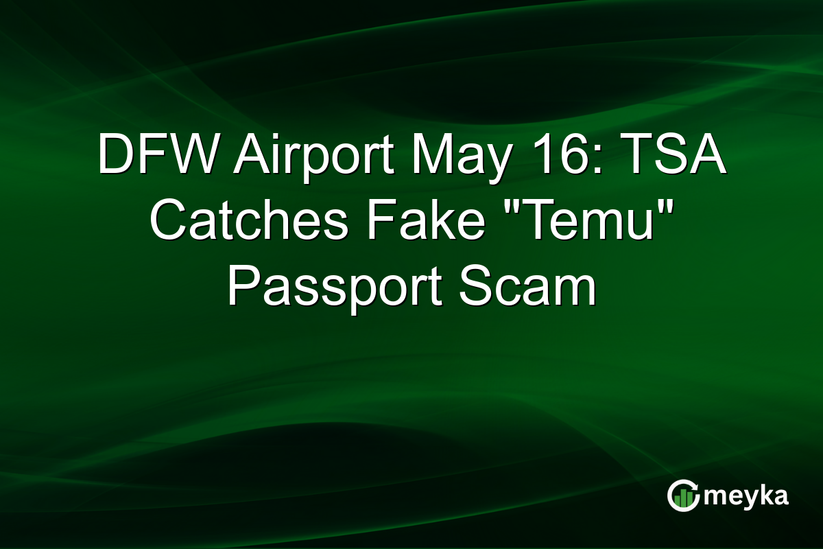 DFW Airport May 16: TSA Catches Fake “Temu” Passport Scam