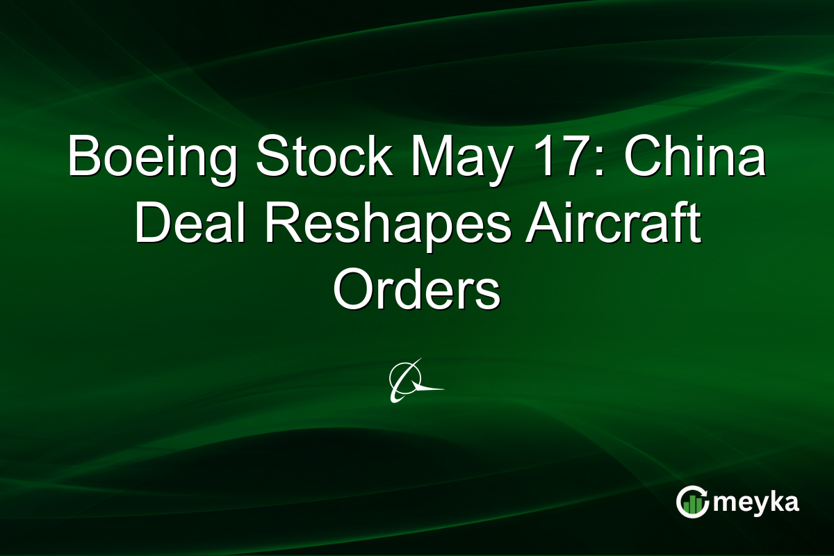 Boeing Stock May 17: China Deal Reshapes Aircraft Orders