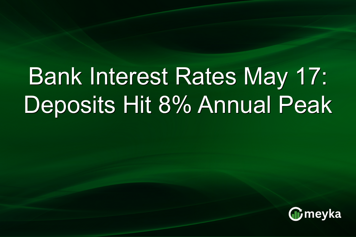 Bank Interest Rates May 17: Deposits Hit 8% Annual Peak