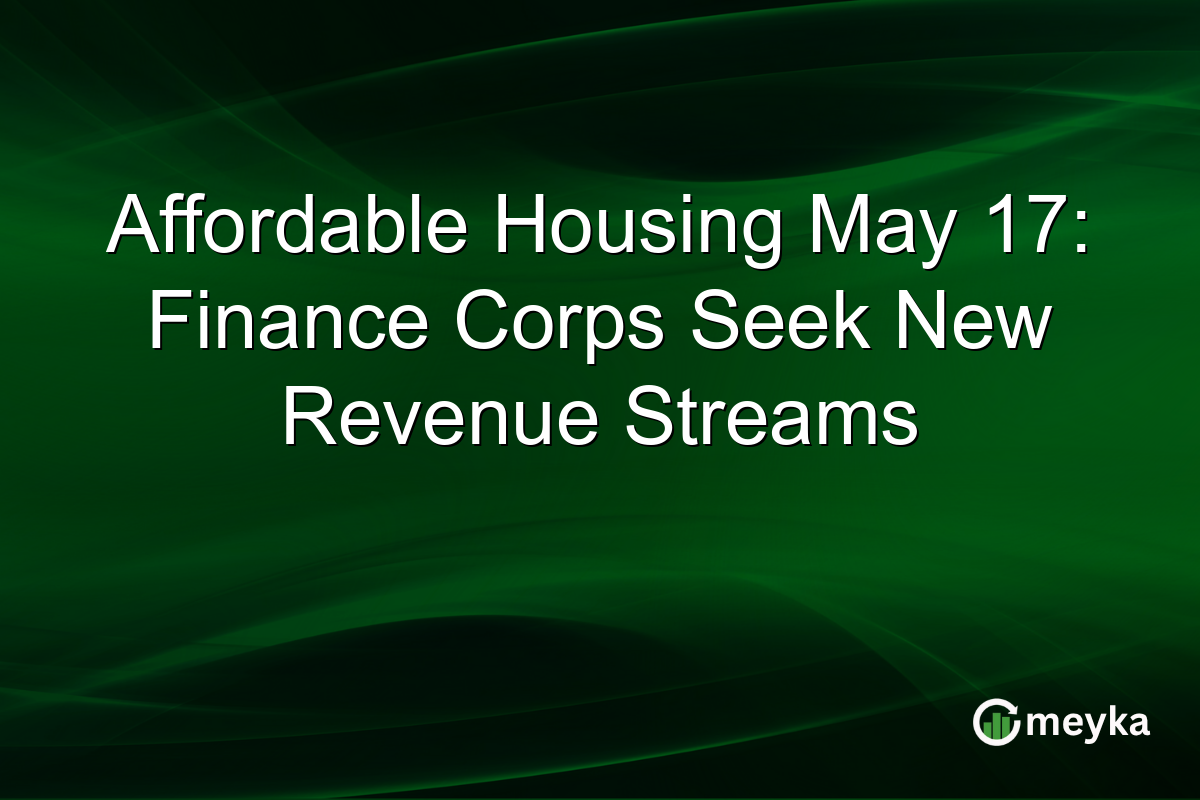 Affordable Housing May 17: Finance Corps Seek New Revenue Streams