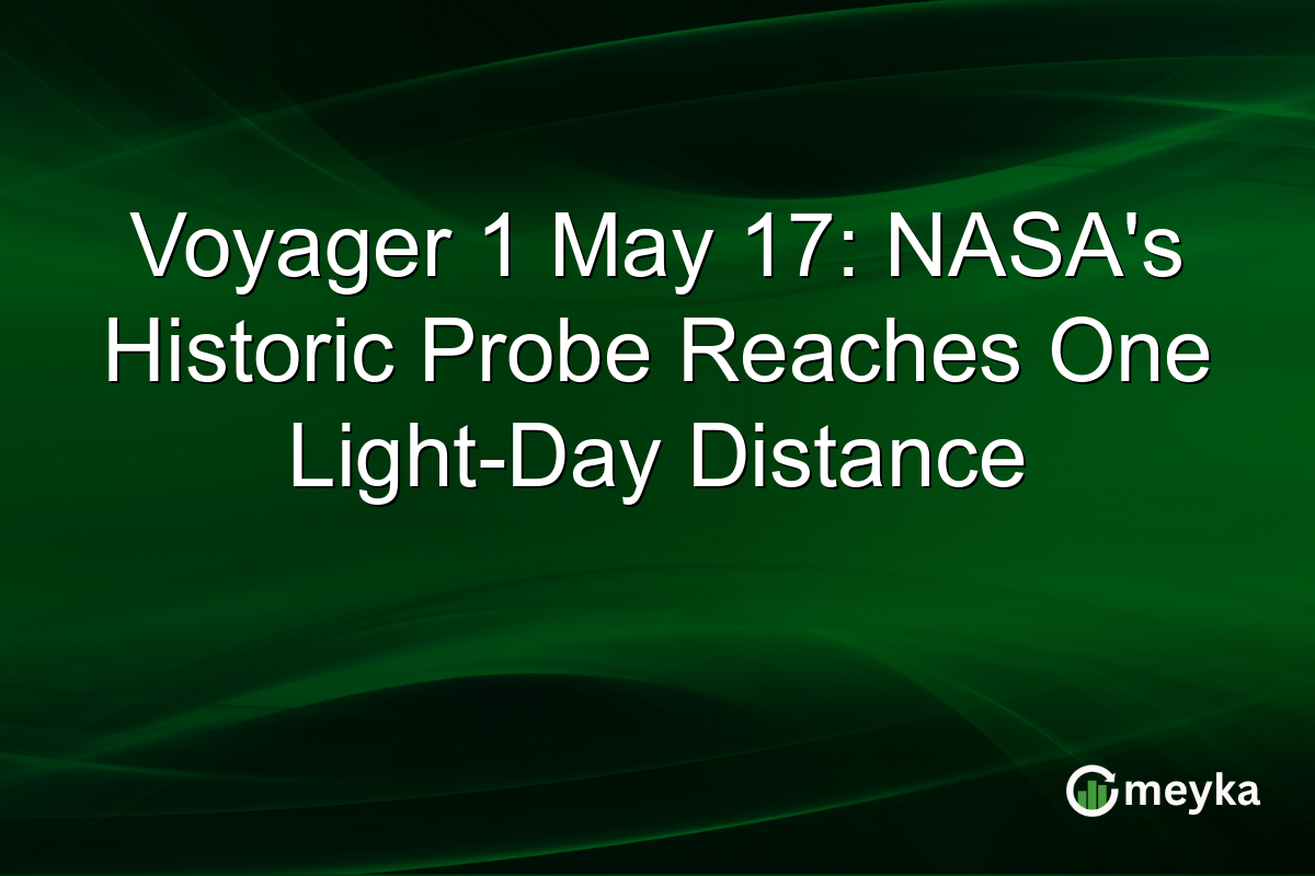 Voyager 1 May 17: NASA’s Historic Probe Reaches One Light-Day Distance