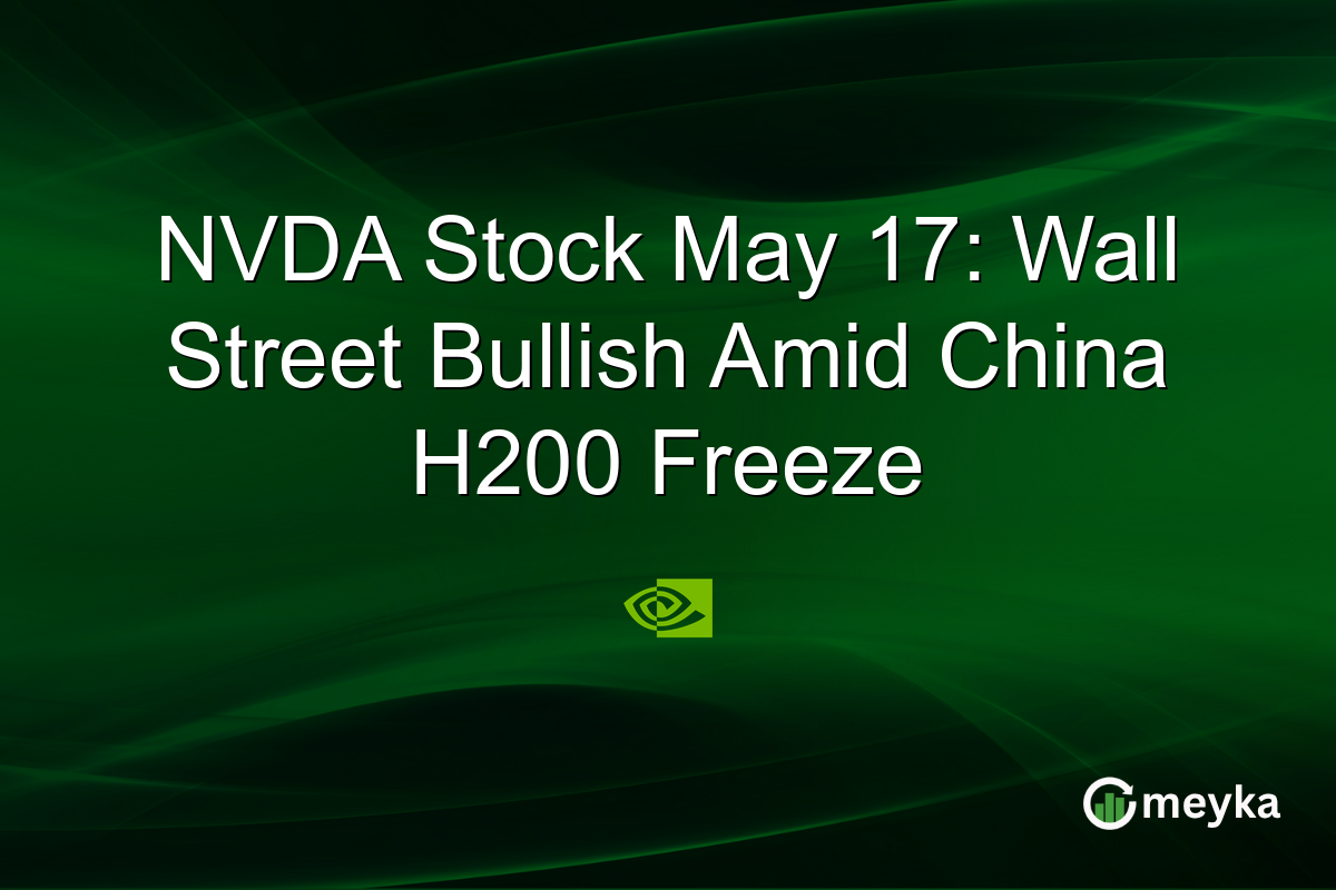 NVDA Stock May 17: Wall Street Bullish Amid China H200 Freeze