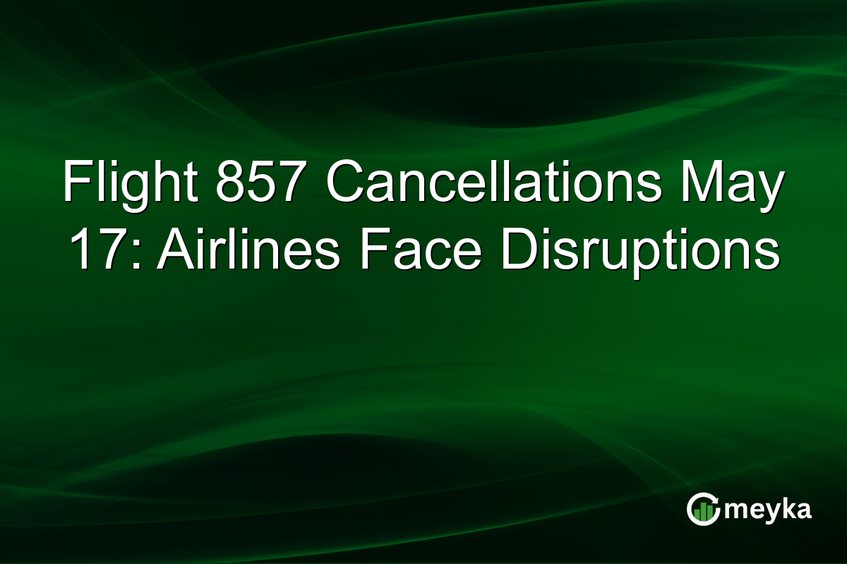 Flight 857 Cancellations May 17: Airlines Face Disruptions