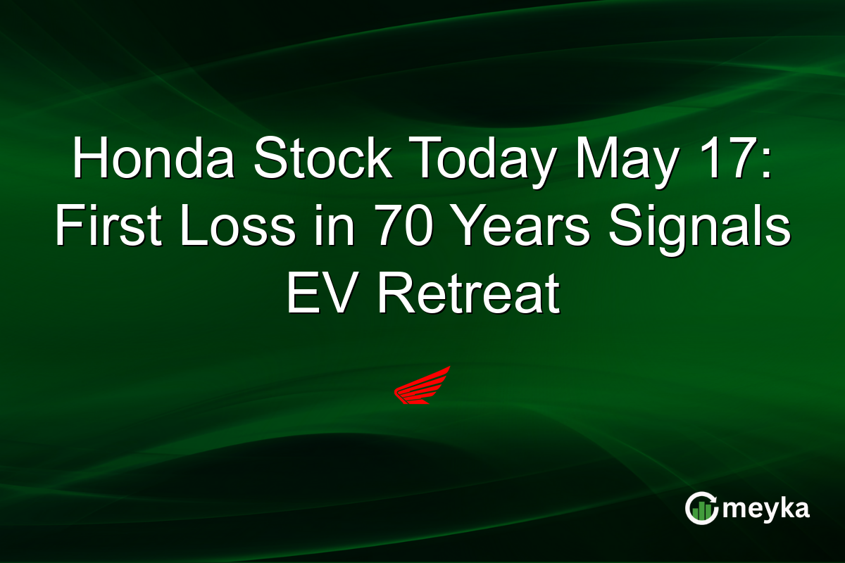 Honda Stock Today May 17: First Loss in 70 Years Signals EV Retreat