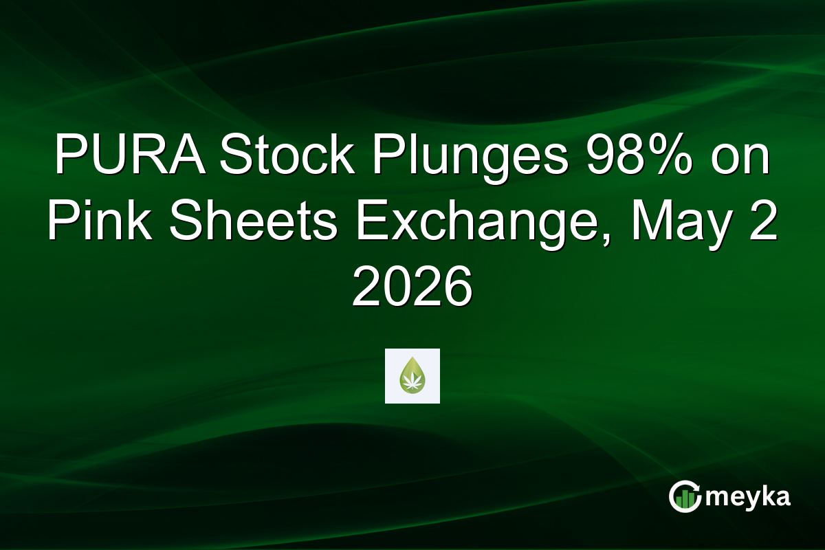 PURA Stock Plunges 98% on Pink Sheets Exchange, May 2 2026