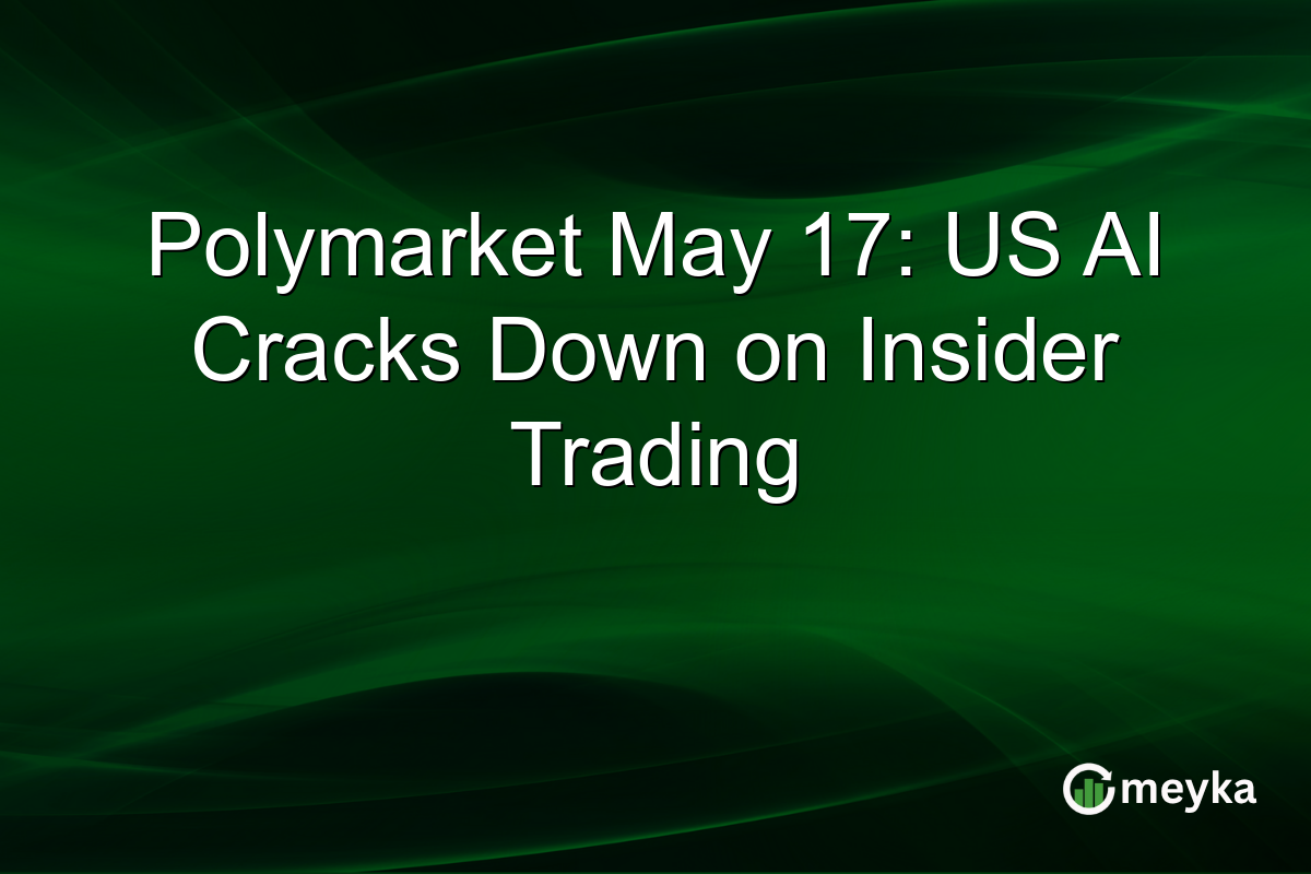 Polymarket May 17: US AI Cracks Down on Insider Trading