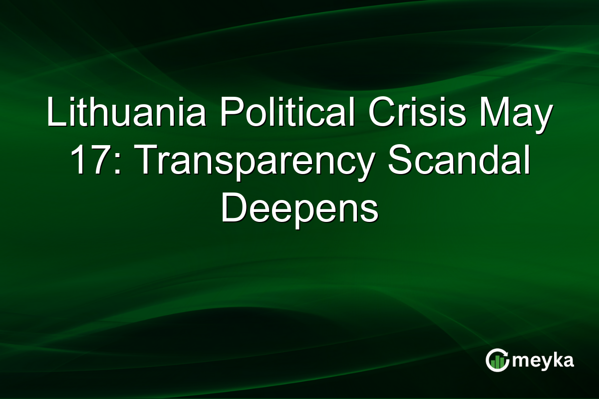 Lithuania Political Crisis May 17: Transparency Scandal Deepens