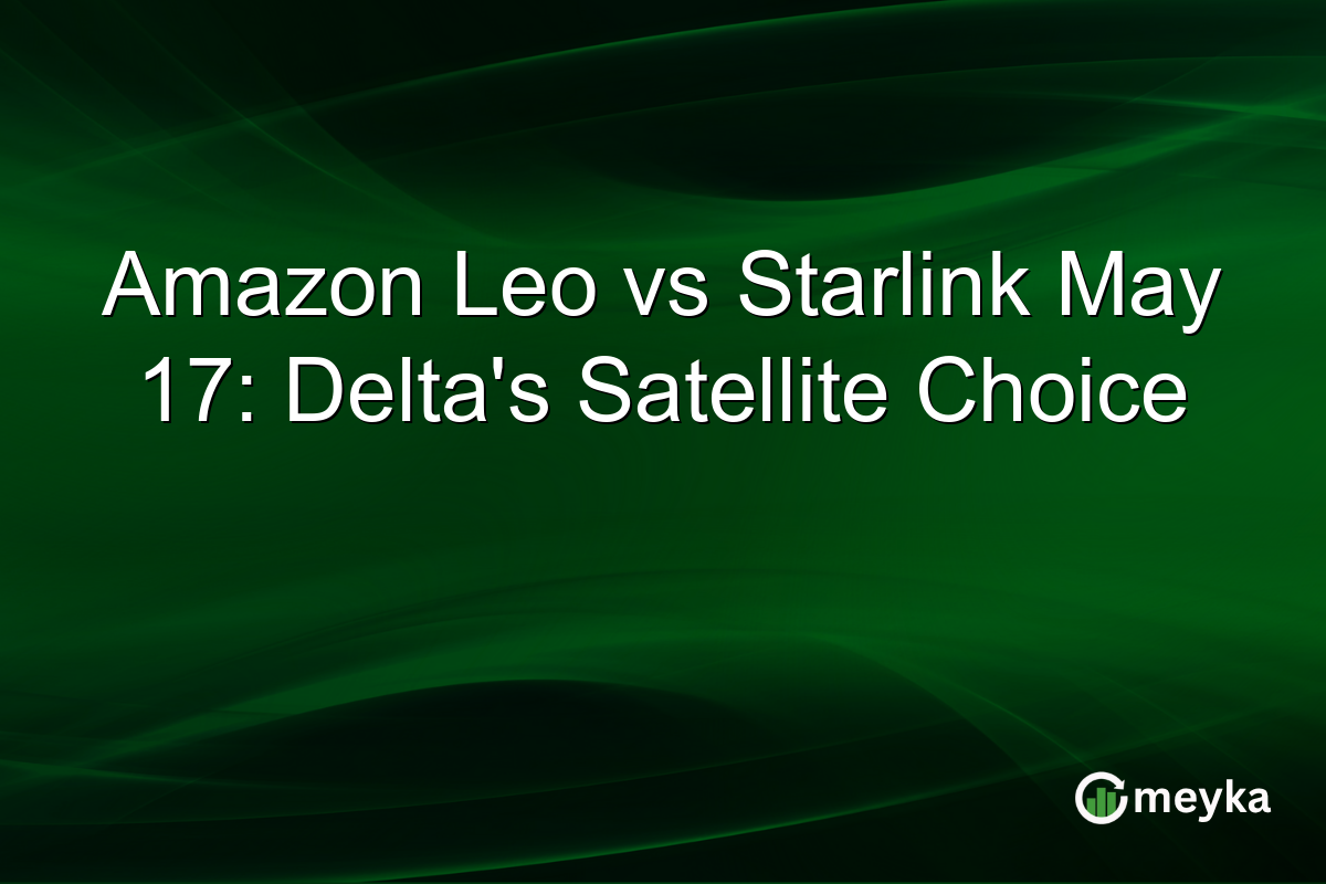 Amazon Leo vs Starlink May 17: Delta’s Satellite Choice