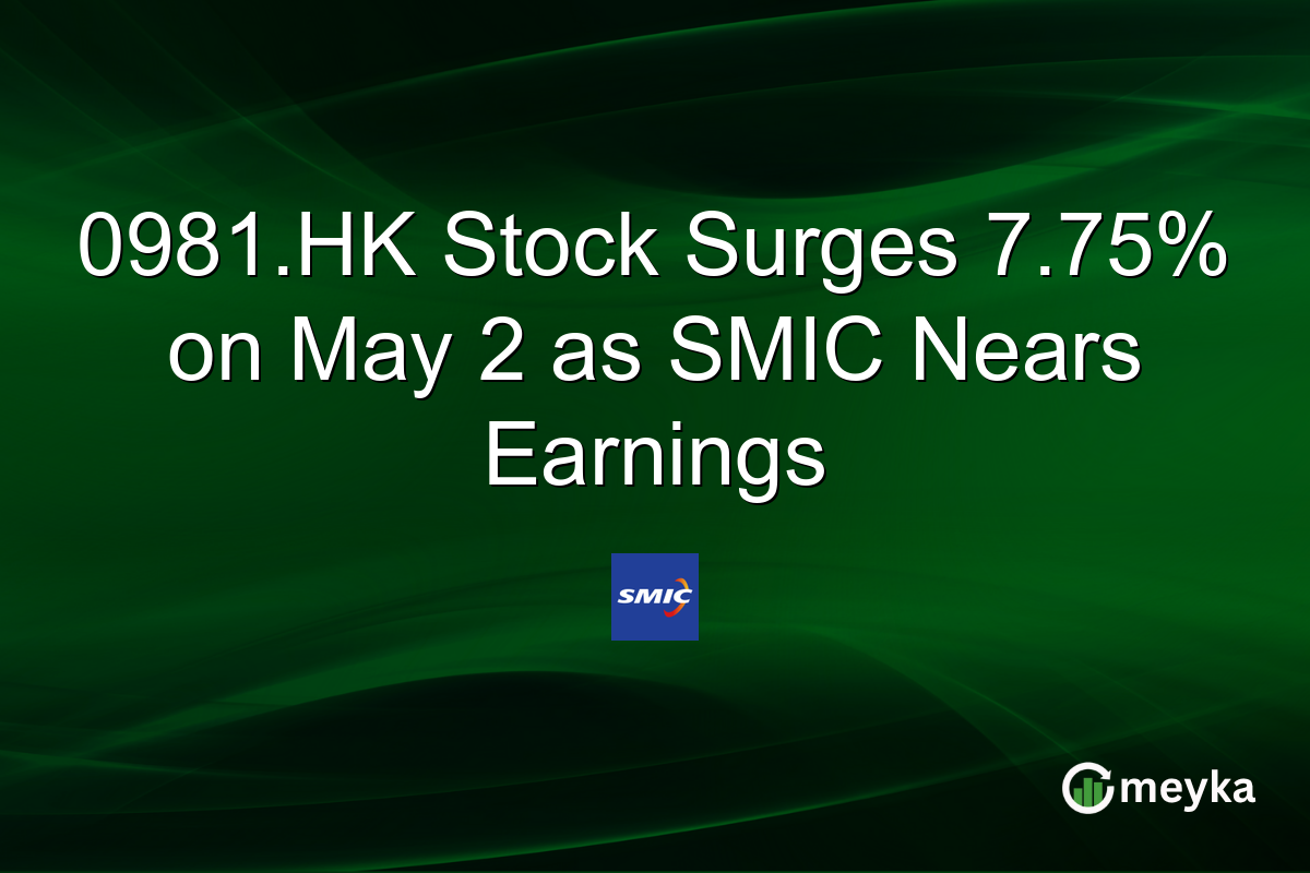 0981.HK Stock Surges 7.75% on May 2 as SMIC Nears Earnings