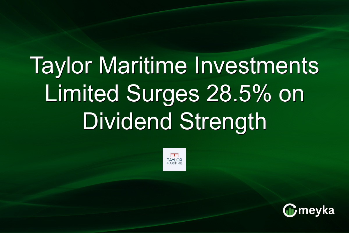 Taylor Maritime Investments Limited Surges 28.5% on Dividend Strength
