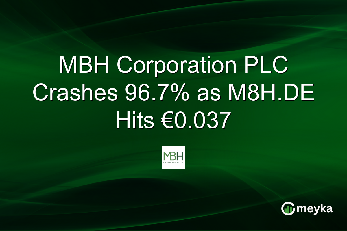 MBH Corporation PLC Crashes 96.7% as M8H.DE Hits €0.037