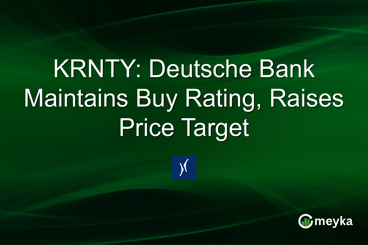 KRNTY: Deutsche Bank Maintains Buy Rating, Raises Price Target