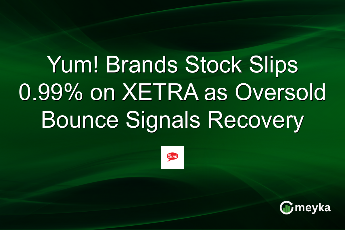 Yum! Brands Stock Slips 0.99% on XETRA as Oversold Bounce Signals Recovery