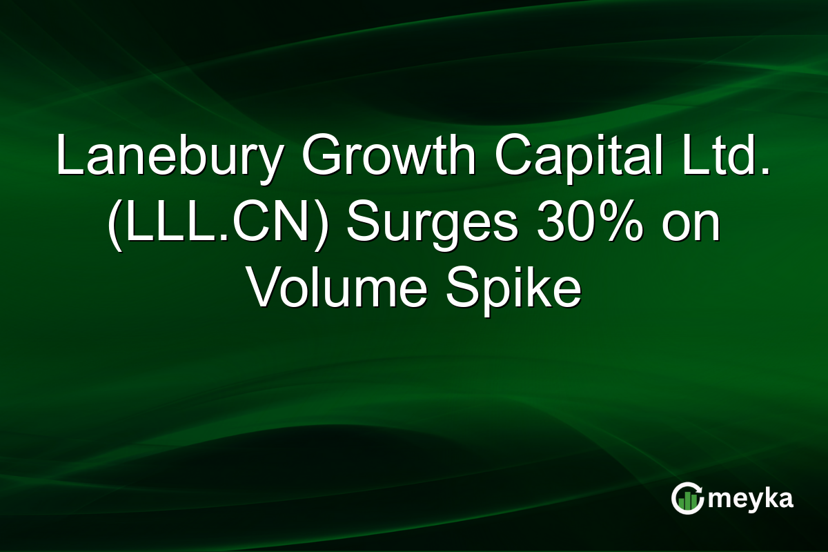 Lanebury Growth Capital Ltd. (LLL.CN) Surges 30% on Volume Spike