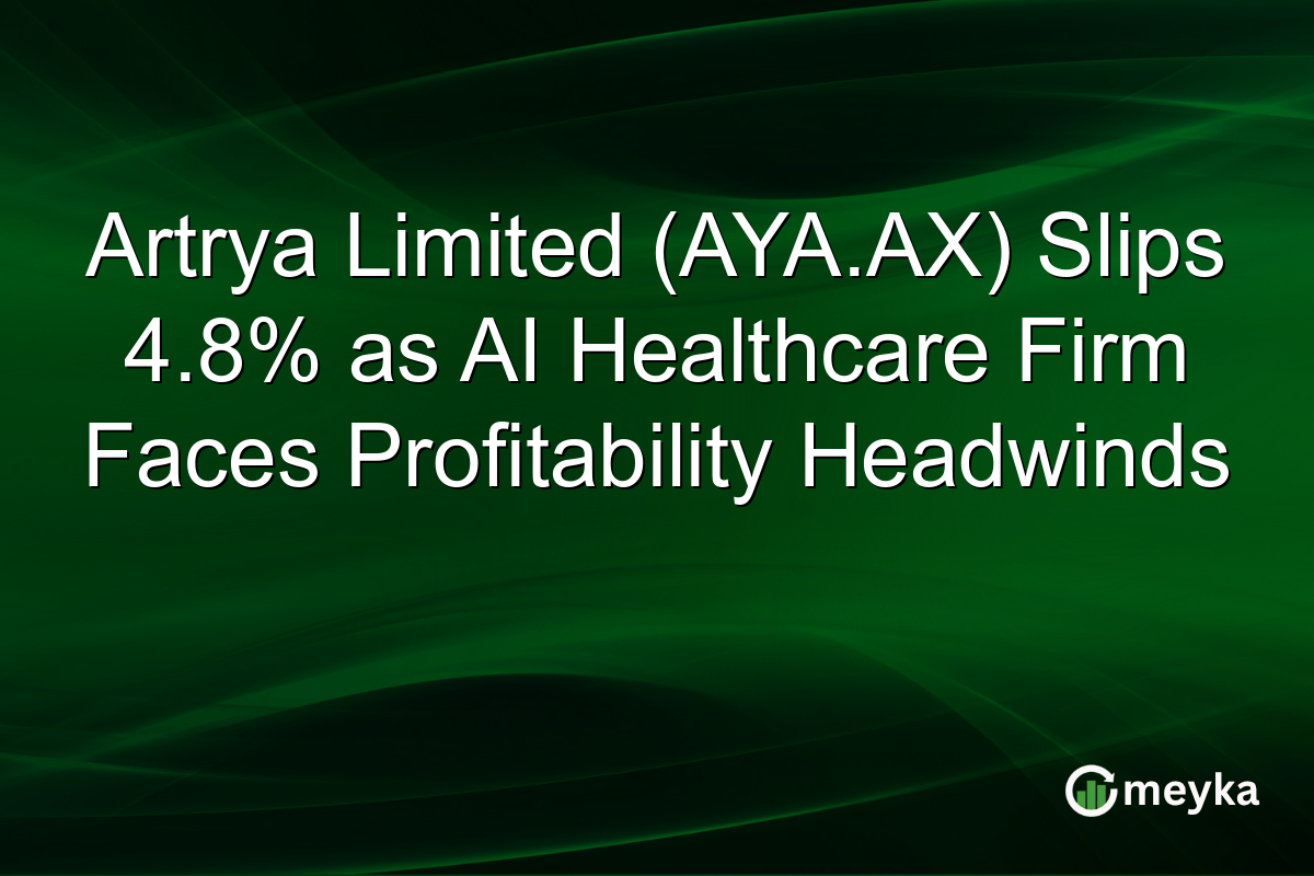 Artrya Limited (AYA.AX) Slips 4.8% as AI Healthcare Firm Faces Profitability Headwinds