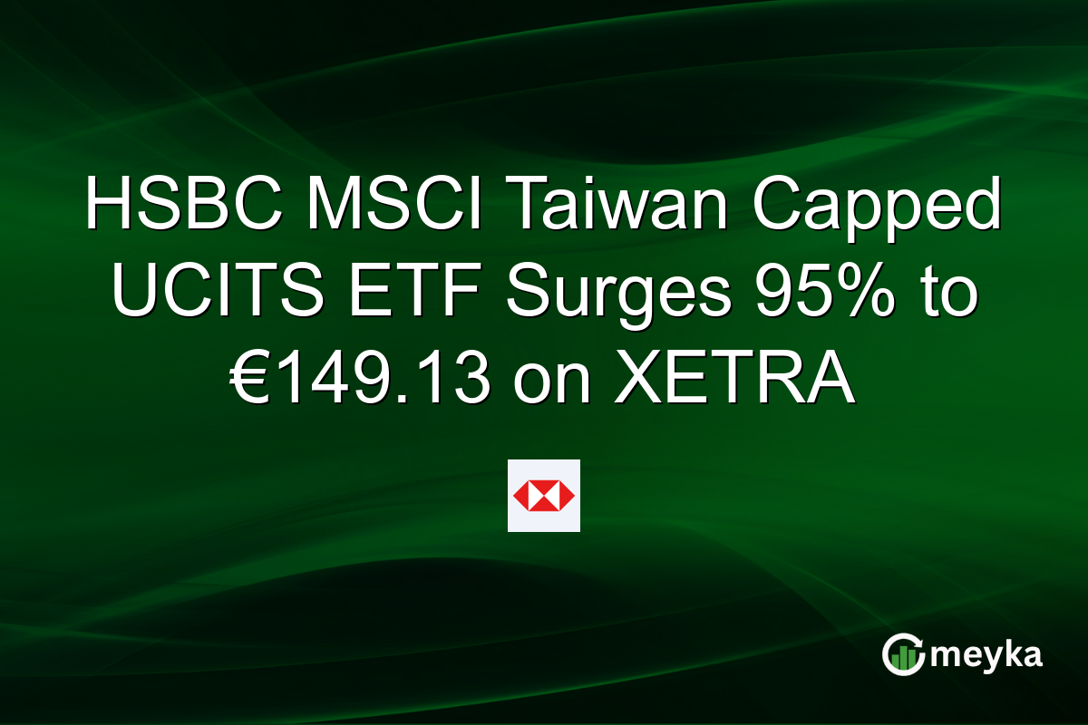 HSBC MSCI Taiwan Capped UCITS ETF Surges 95% to €149.13 on XETRA