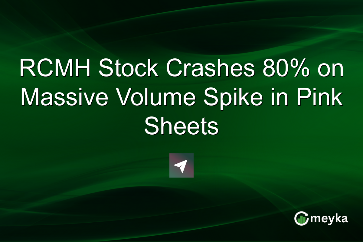 RCMH Stock Crashes 80% on Massive Volume Spike in Pink Sheets