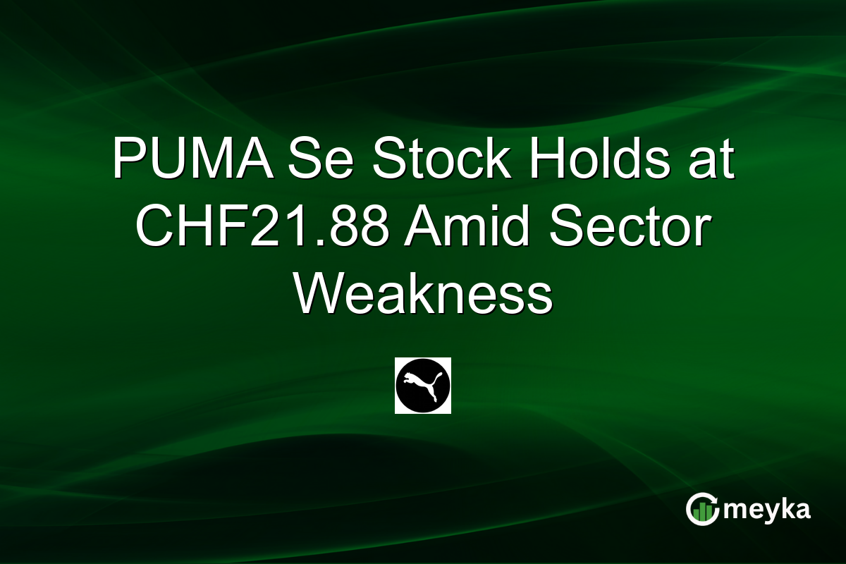PUMA Se Stock Holds at CHF21.88 Amid Sector Weakness