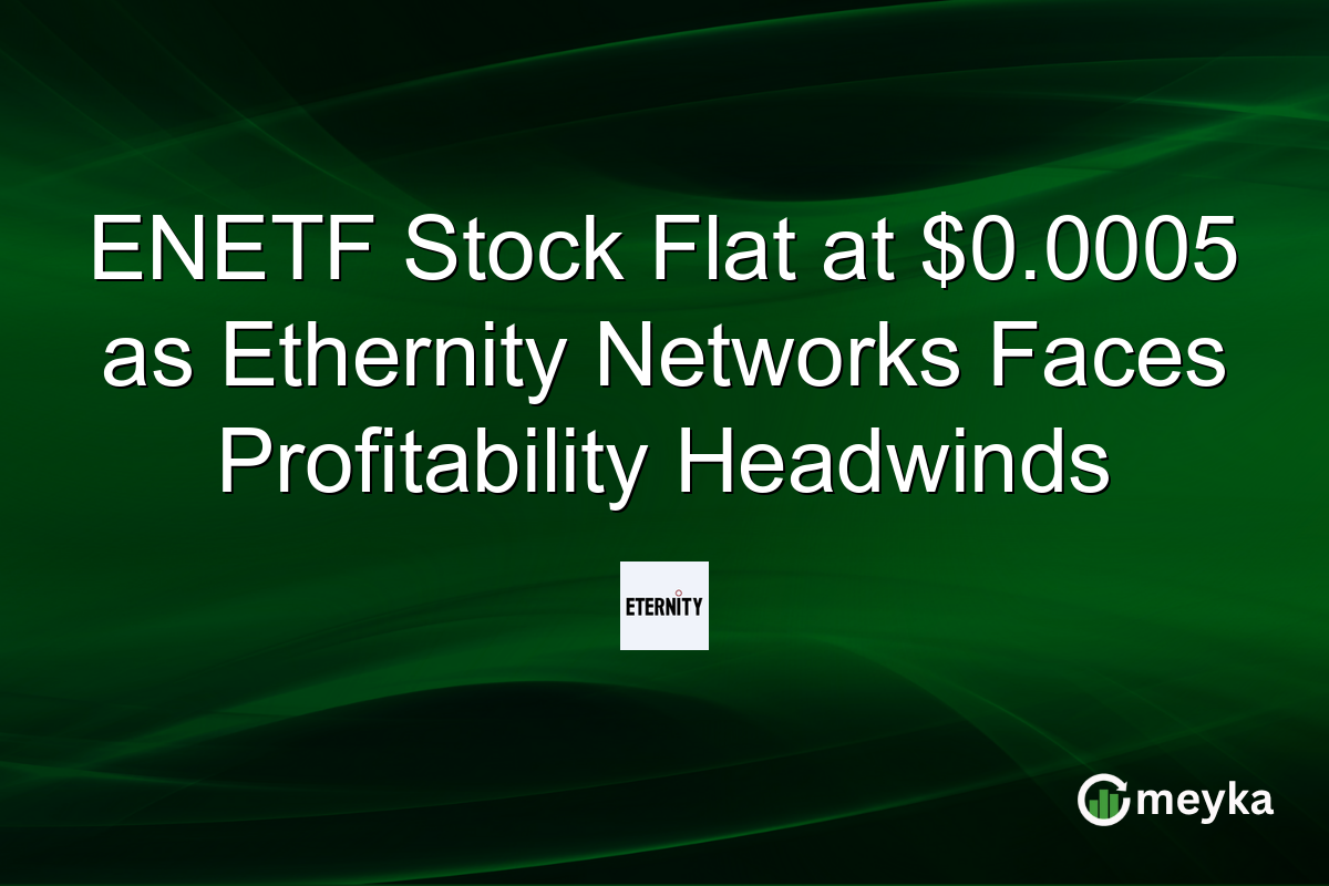 ENETF Stock Flat at $0.0005 as Ethernity Networks Faces Profitability Headwinds